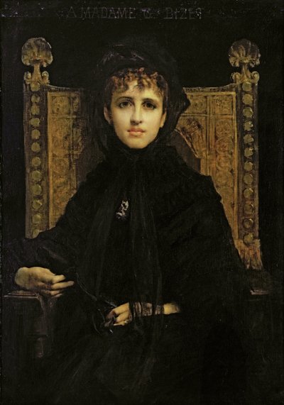 Portrait of Madame Georges Bizet (1849-1926) 1878 by Jules Elie Delaunay